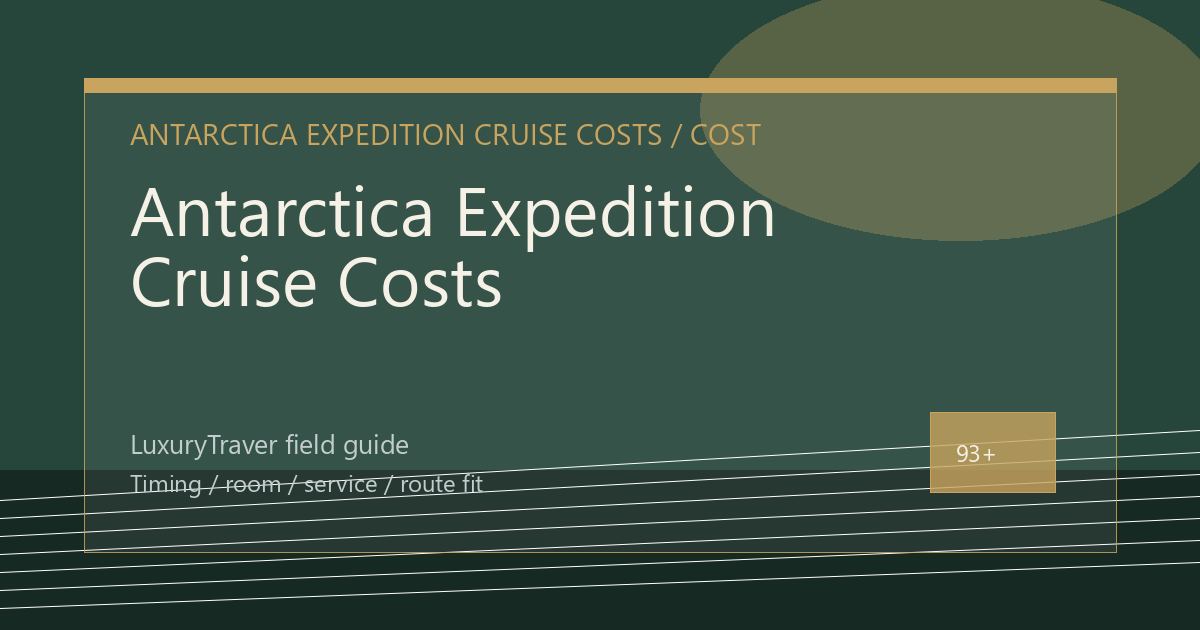 Antarctica Expedition Cruise Costs: When the Suite Works